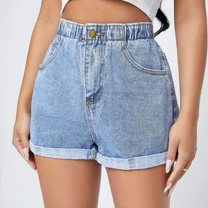 SHEIN highwaisted jean shorts